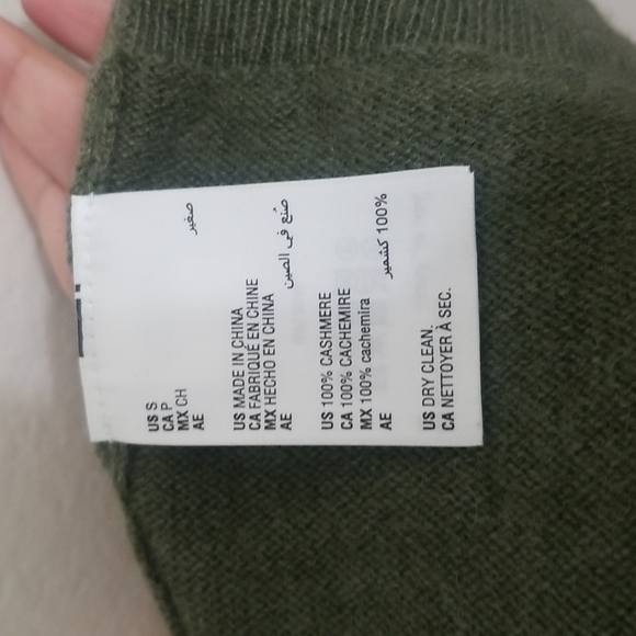 Charter Club Crewneck Women's 100% Cashmere Green Sweater Size Small - Picture 5 of 11
